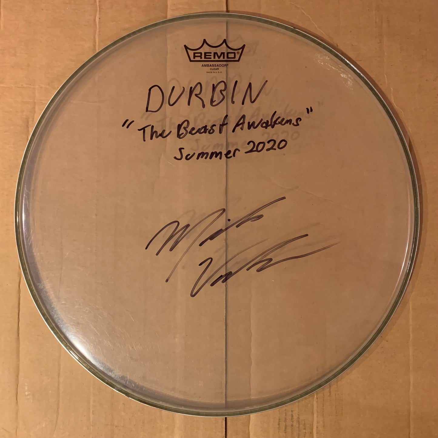 16" Floor Tom Drumhead Used on the DURBIN - The Beast Awakens Album.